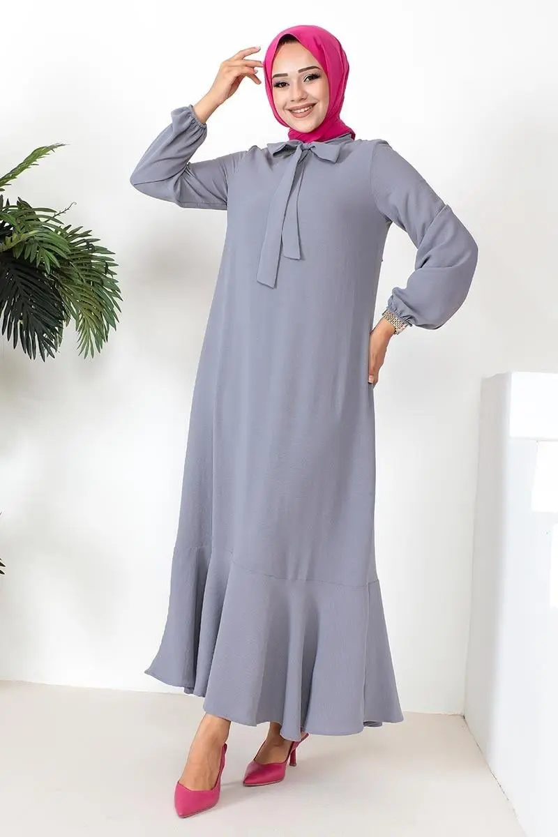A-line Dress With Ribbon Detail-detail