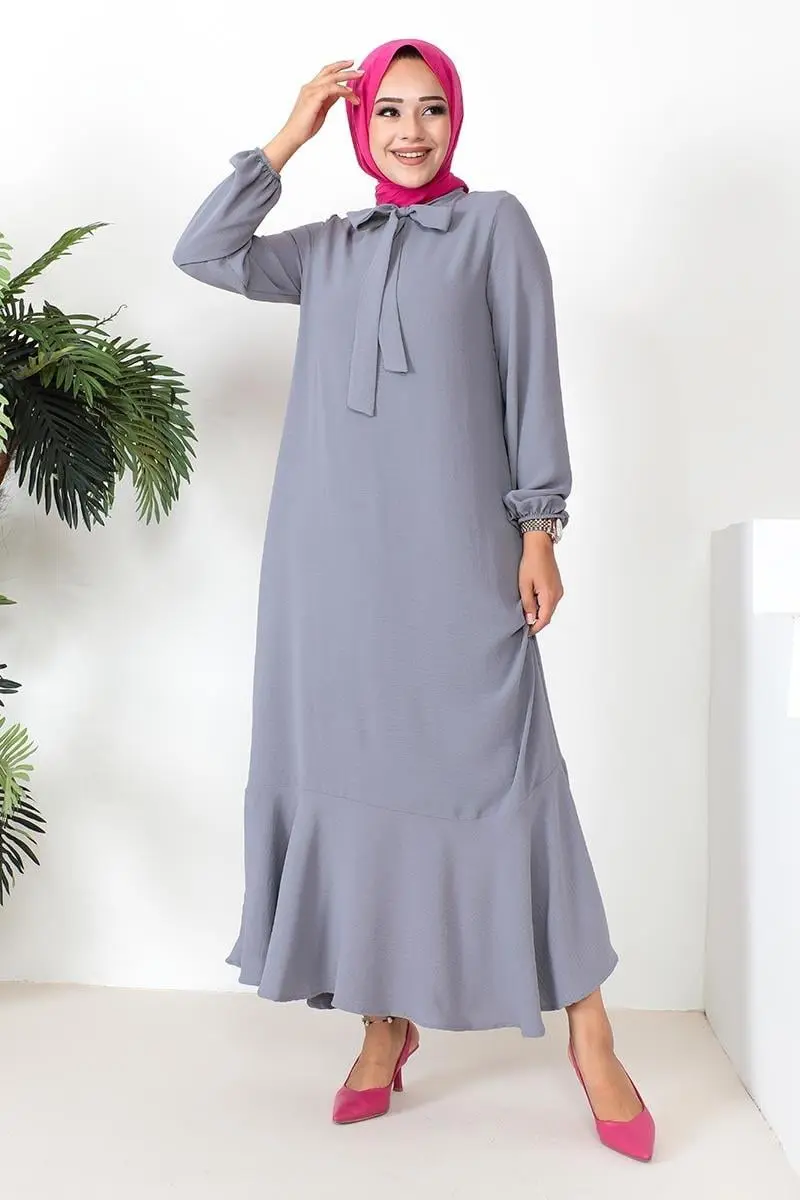 A-line Dress With Ribbon Detail-detail
