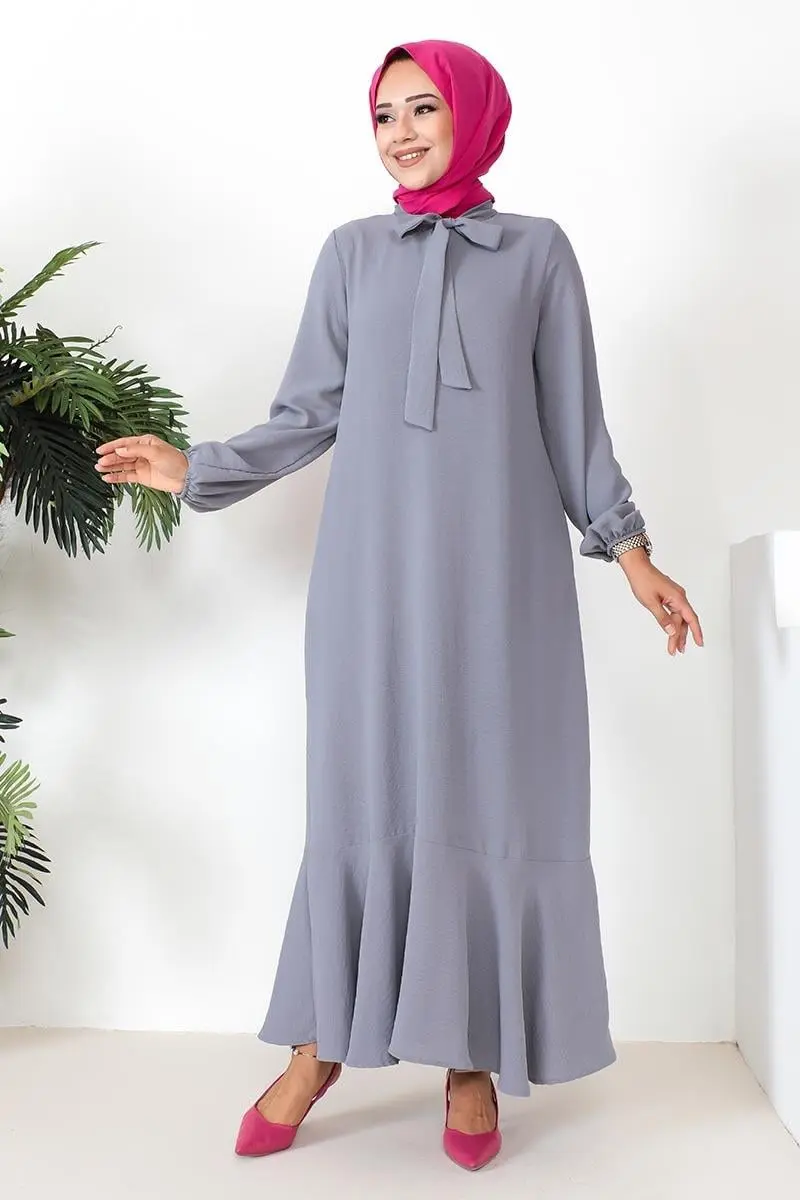 A-line Dress With Ribbon Detail-detail