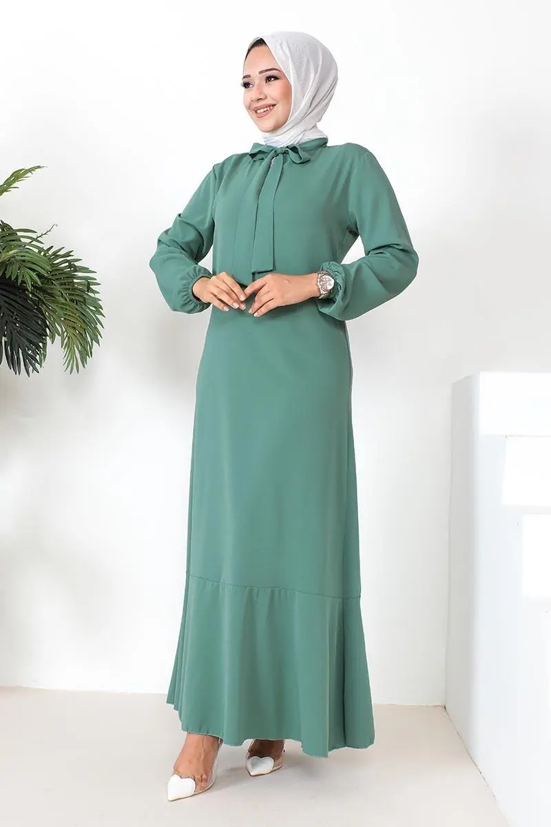 A-line Dress With Ribbon Detail-detail