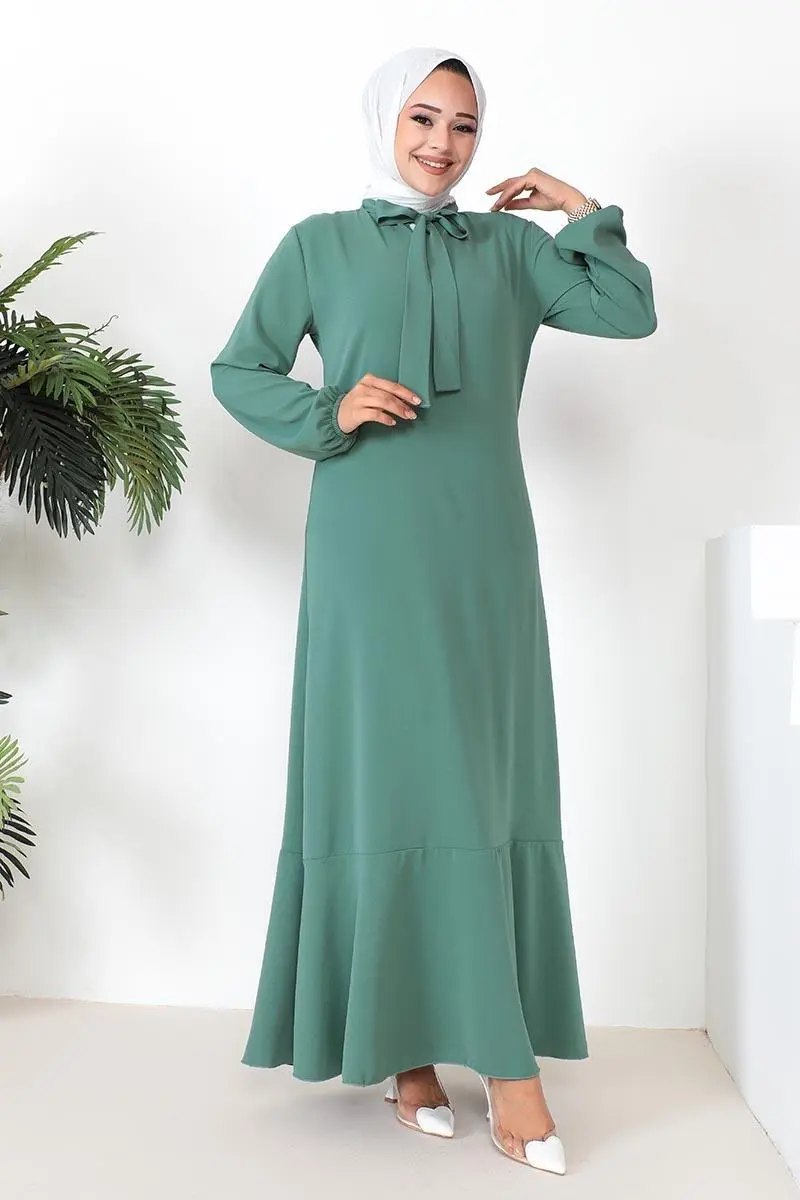 A-line Dress With Ribbon Detail-detail