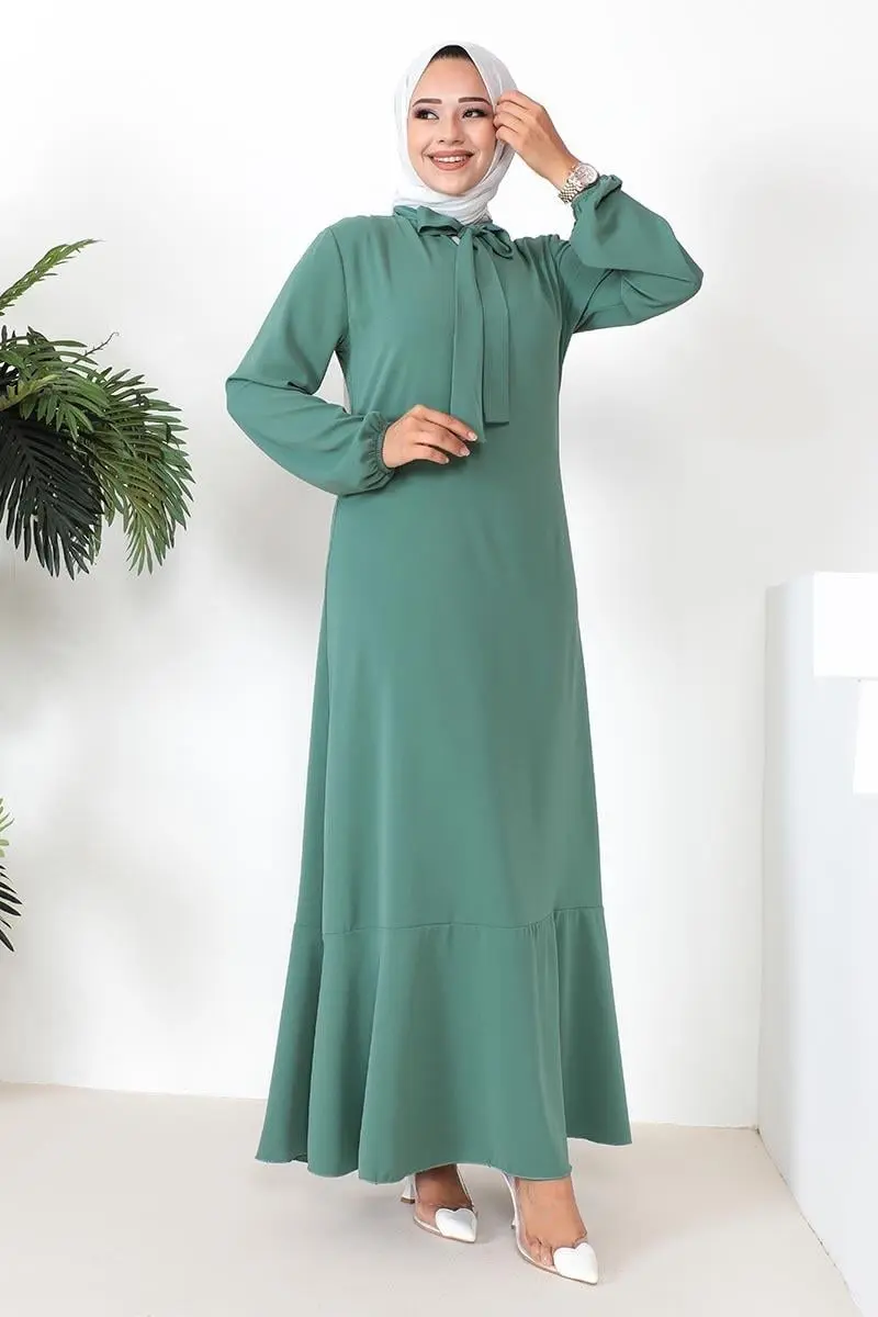 A-line Dress With Ribbon Detail-detail