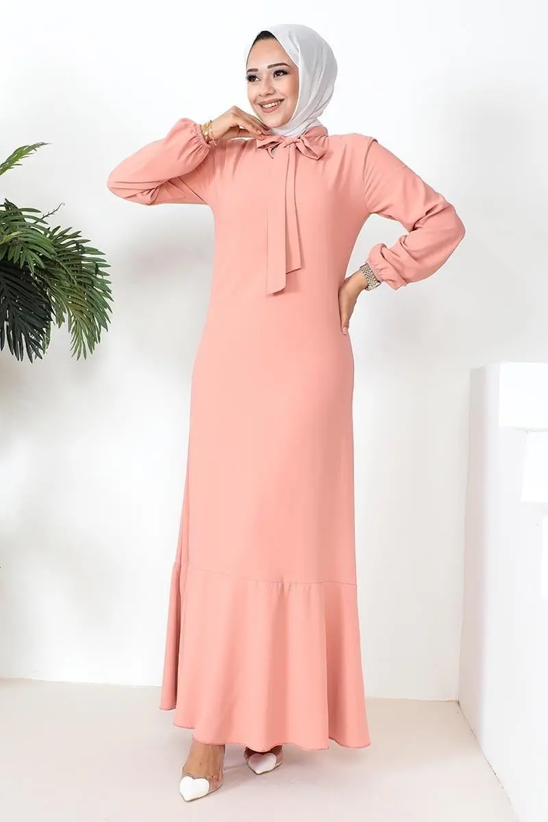 A-line Dress With Ribbon Detail-detail