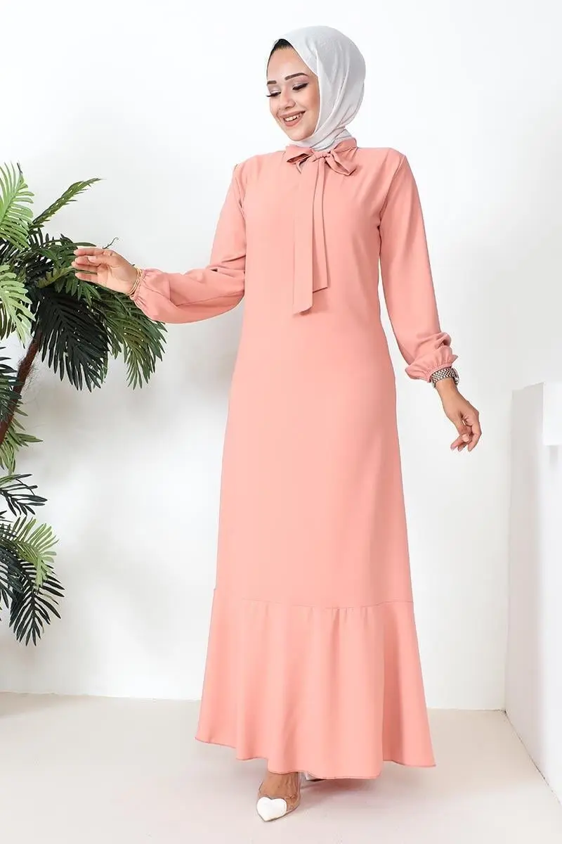 A-line Dress With Ribbon Detail-detail
