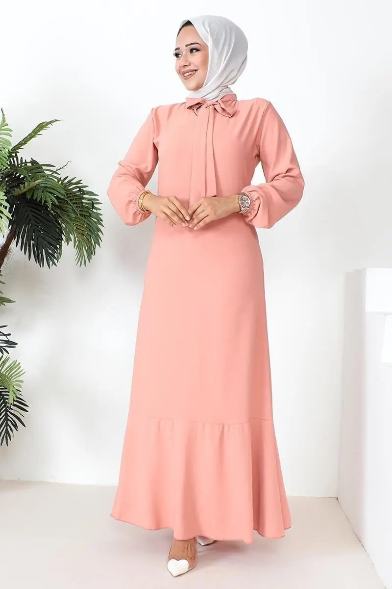 A-line Dress With Ribbon Detail-detail
