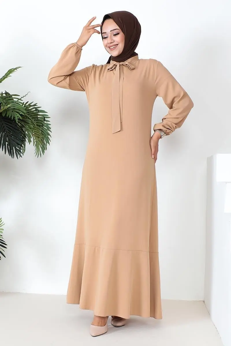 A-line Dress With Ribbon Detail-detail