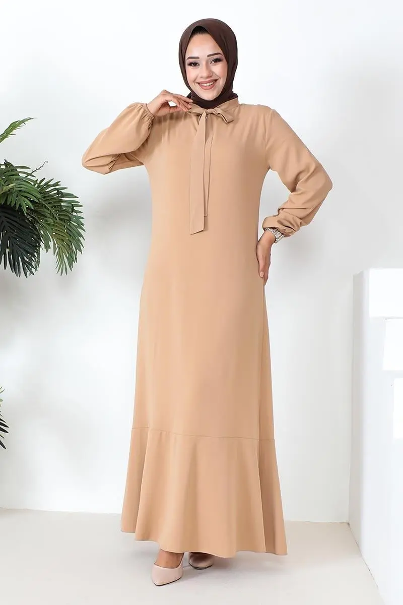 A-line Dress With Ribbon Detail-detail