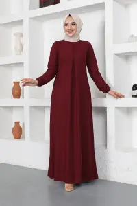 A Pleated Model Dress