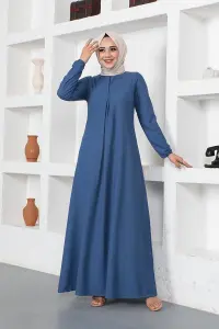 A Pleated Model Dress