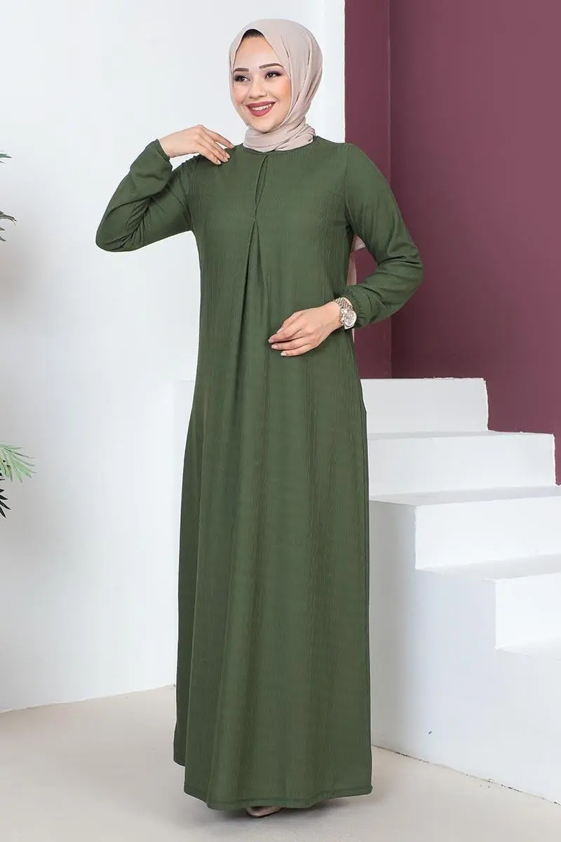 A Pleated Model Dress-detail