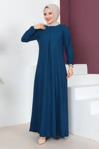 A Pleated Model Dress