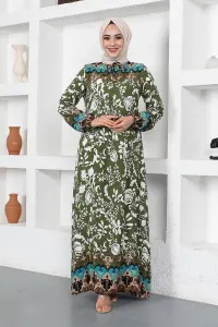 A Pleated Model Hijab Dress