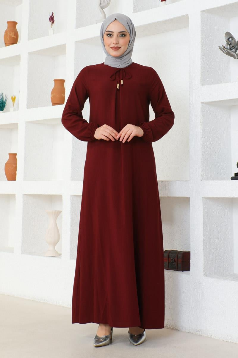 A Pleated Viscose Dress