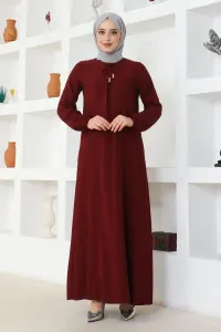 A Pleated Viscose Dress