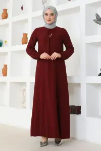 A Pleated Viscose Dress