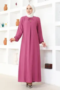 A Pleated Viscose Dress