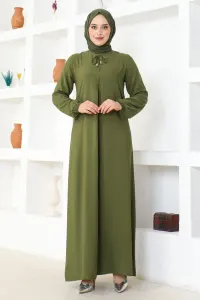 A Pleated Viscose Dress