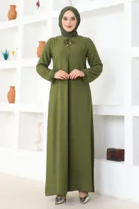 A Pleated Viscose Dress