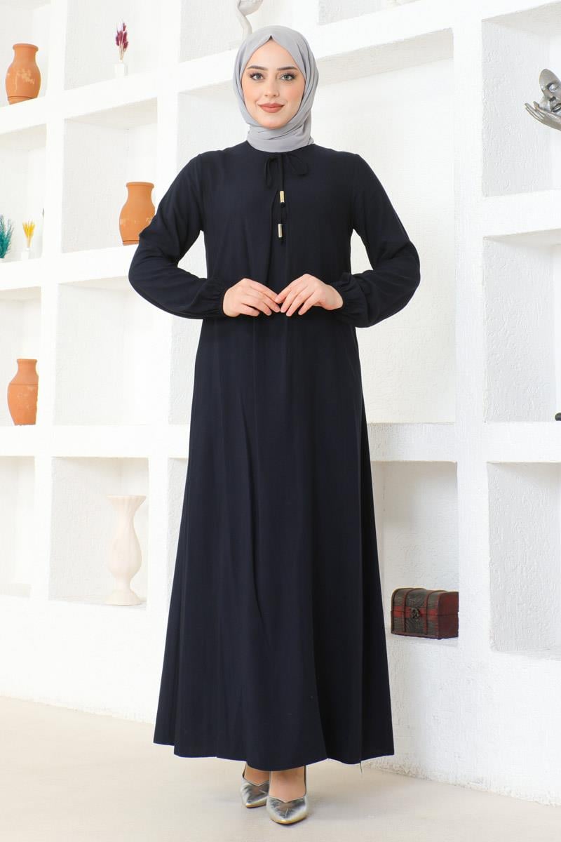 A Pleated Viscose Dress