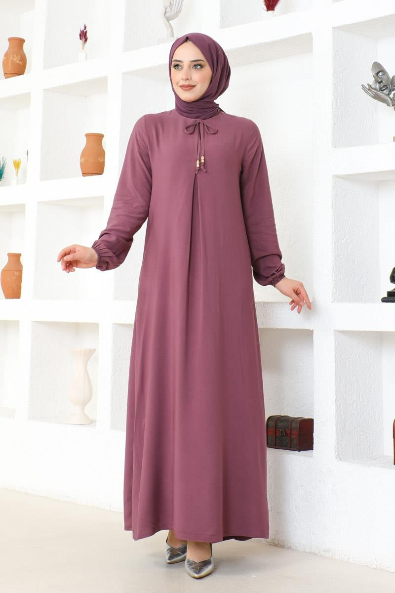 A Pleated Viscose Dress