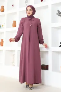 A Pleated Viscose Dress