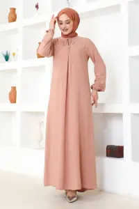 A Pleated Viscose Dress