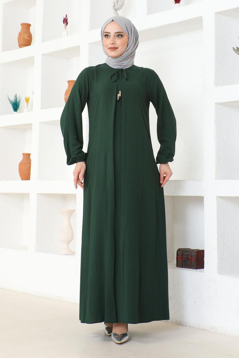 A Pleated Viscose Dress