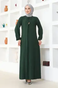 A Pleated Viscose Dress