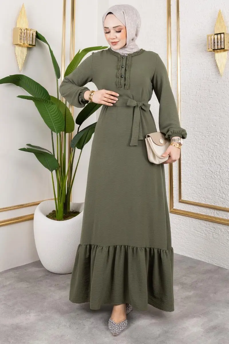 Aerobin Dress With Ruffle Detail-detail