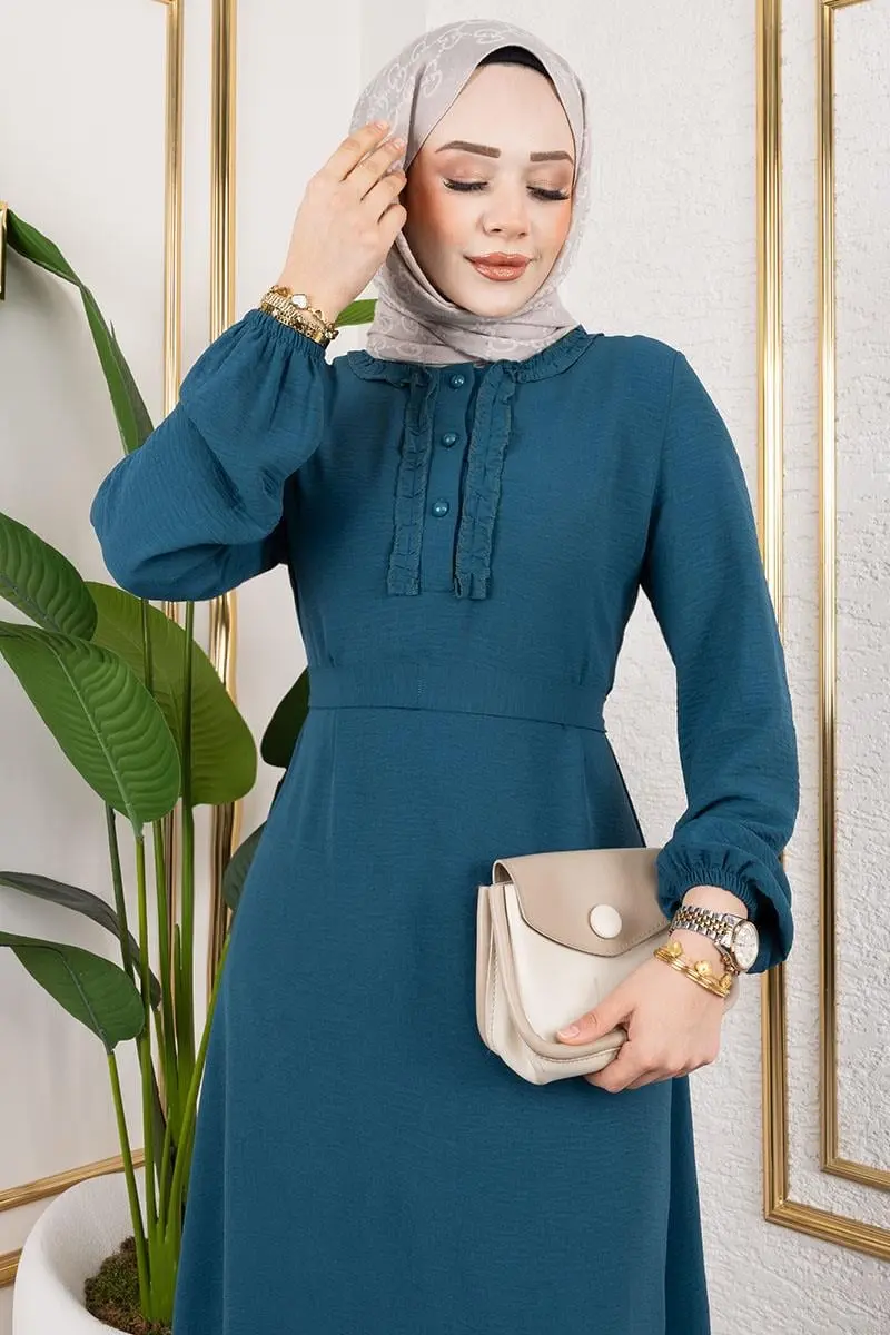 Aerobin Dress With Ruffle Detail-detail