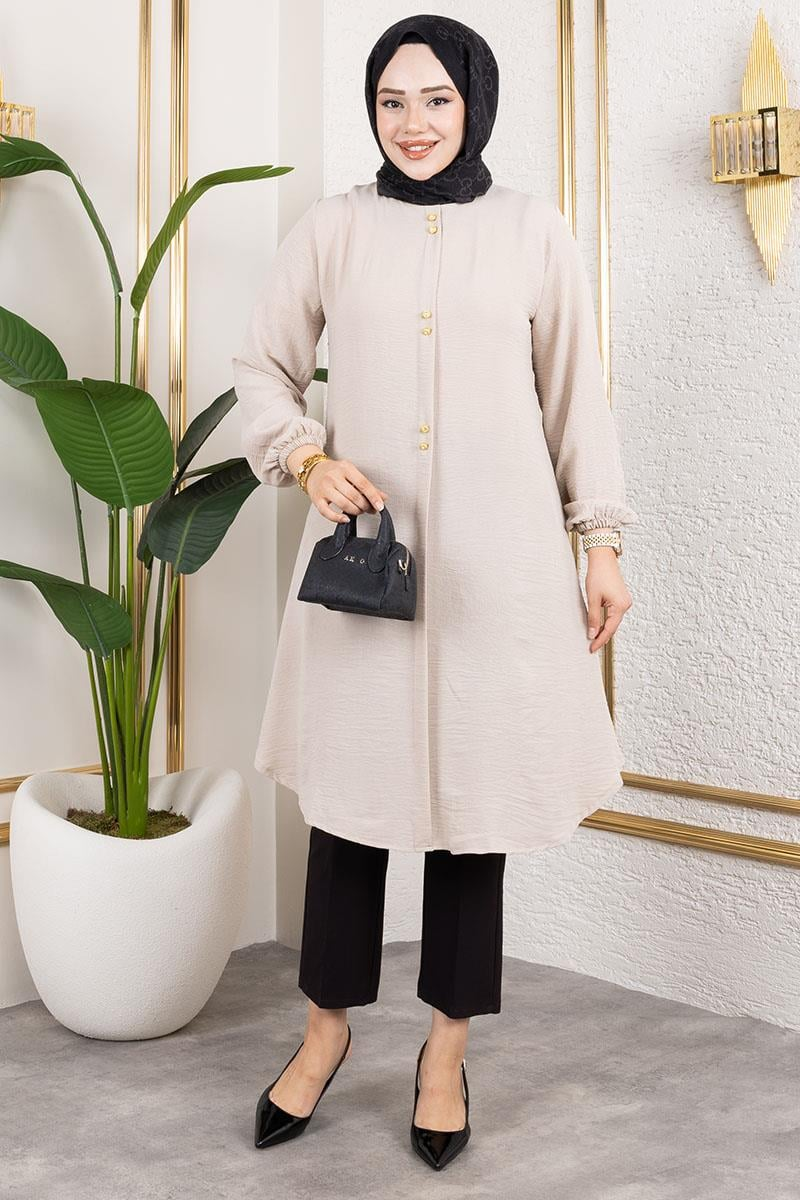 Aerobin Tunic With Button Detail