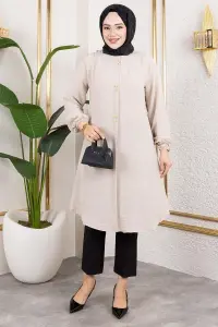 Aerobin Tunic With Button Detail