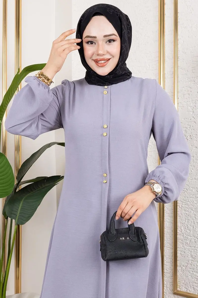 Aerobin Tunic With Button Detail-detail