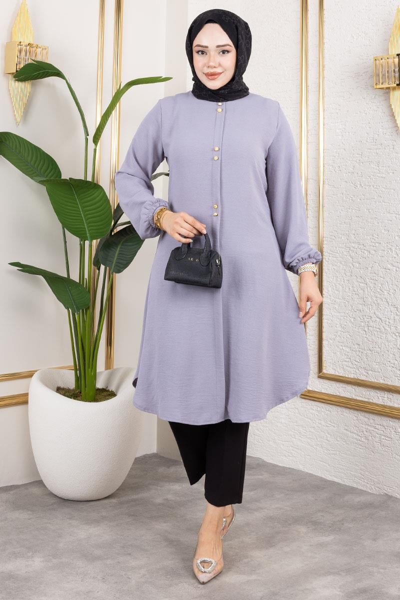 Aerobin Tunic With Button Detail