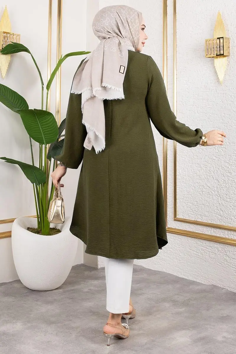 Aerobin Tunic With Button Detail-detail