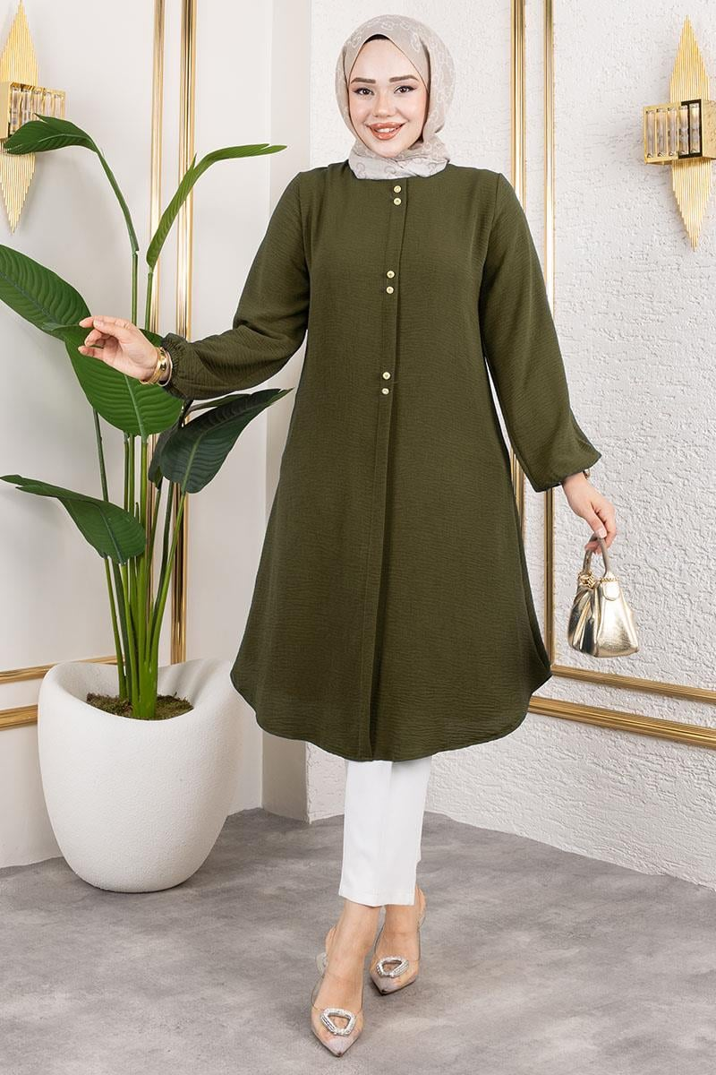 Aerobin Tunic With Button Detail