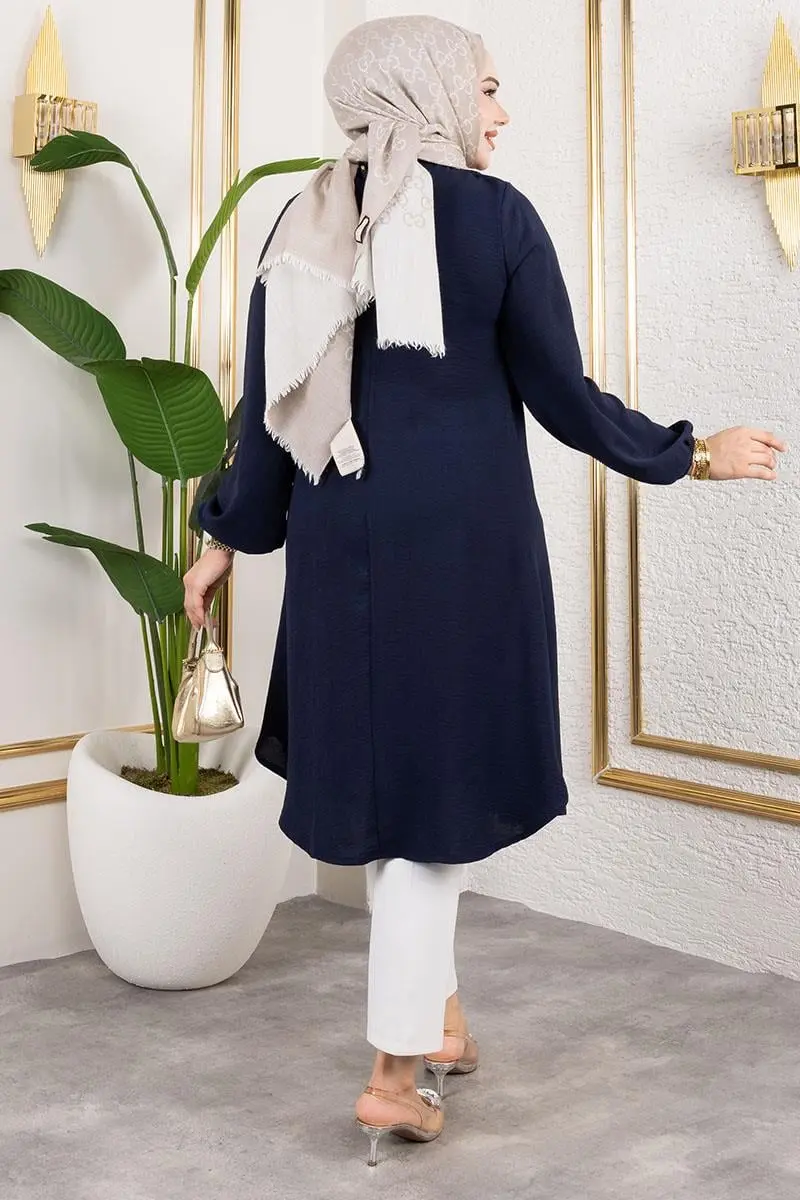 Aerobin Tunic With Button Detail-detail