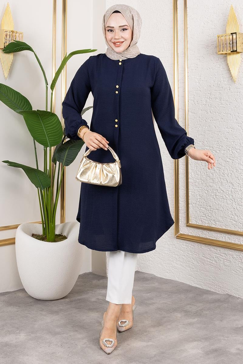 Aerobin Tunic With Button Detail