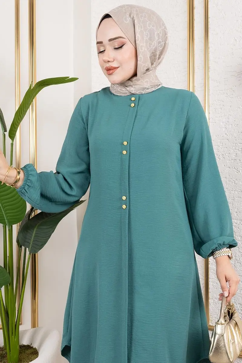 Aerobin Tunic With Button Detail-detail