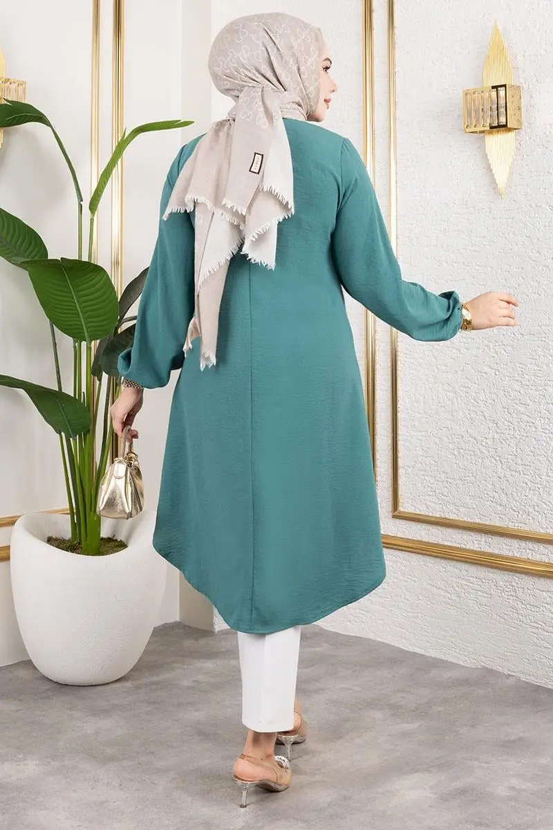 Aerobin Tunic With Button Detail-detail