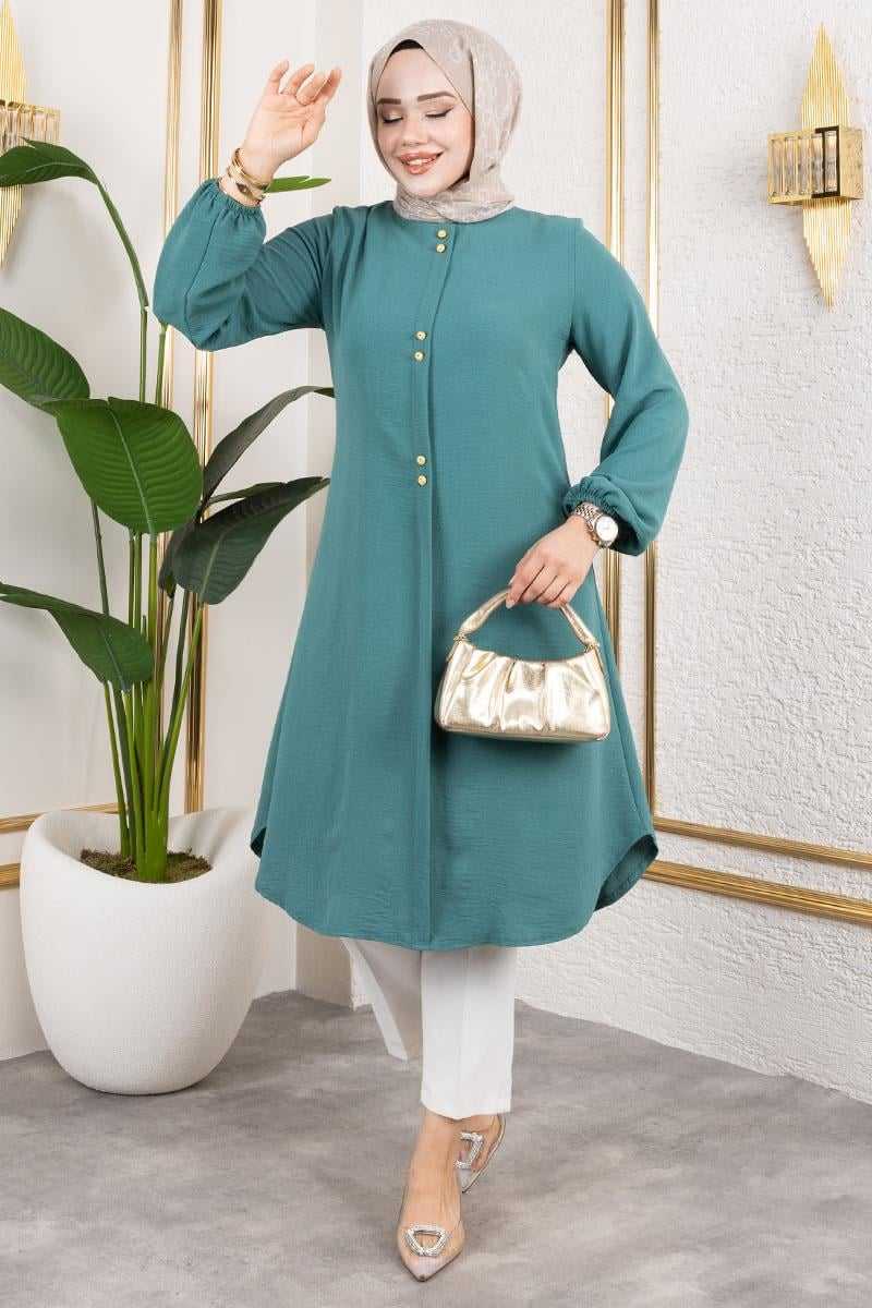 Aerobin Tunic With Button Detail
