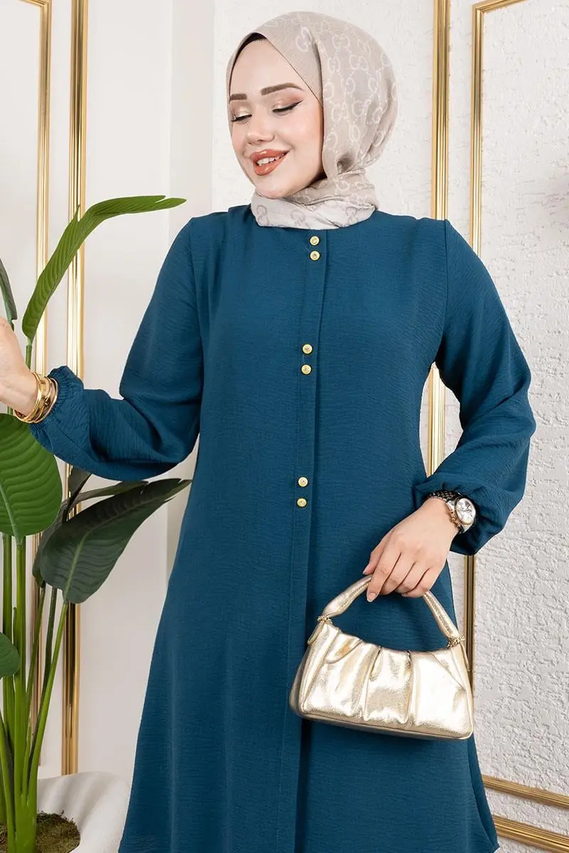 Aerobin Tunic With Button Detail-detail