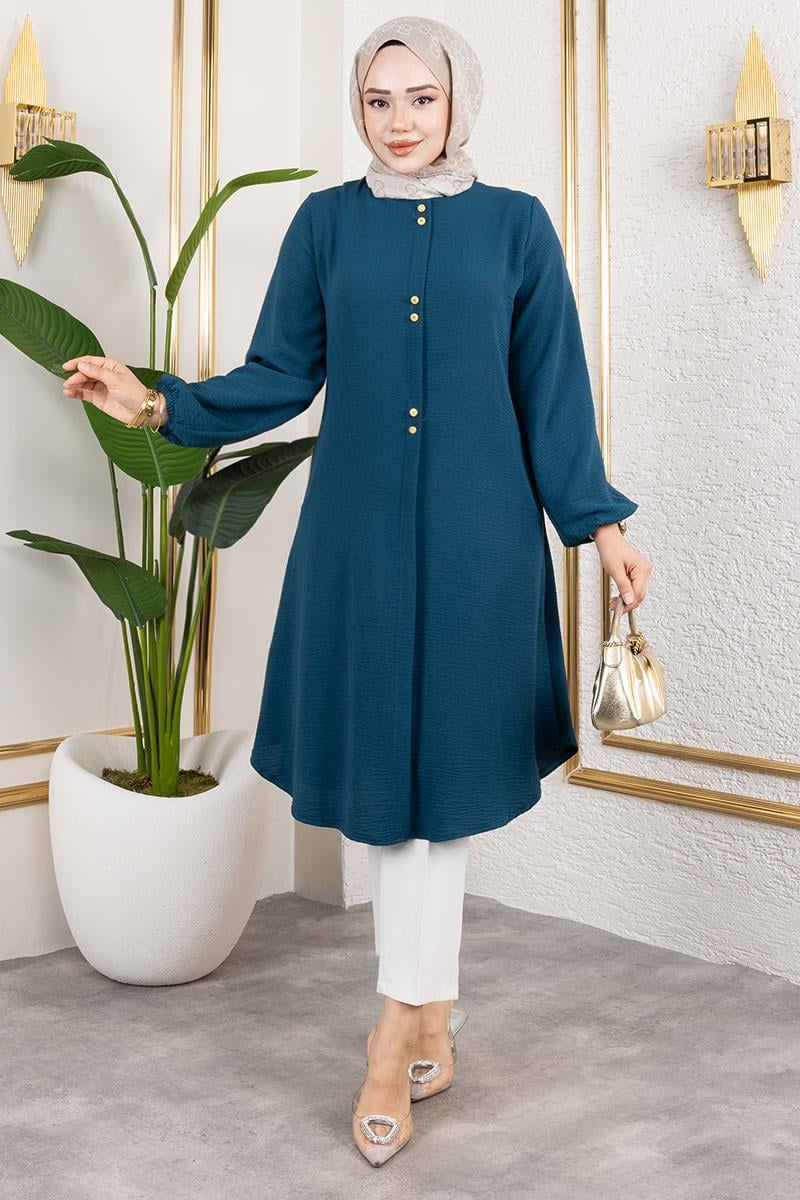 Aerobin Tunic With Button Detail