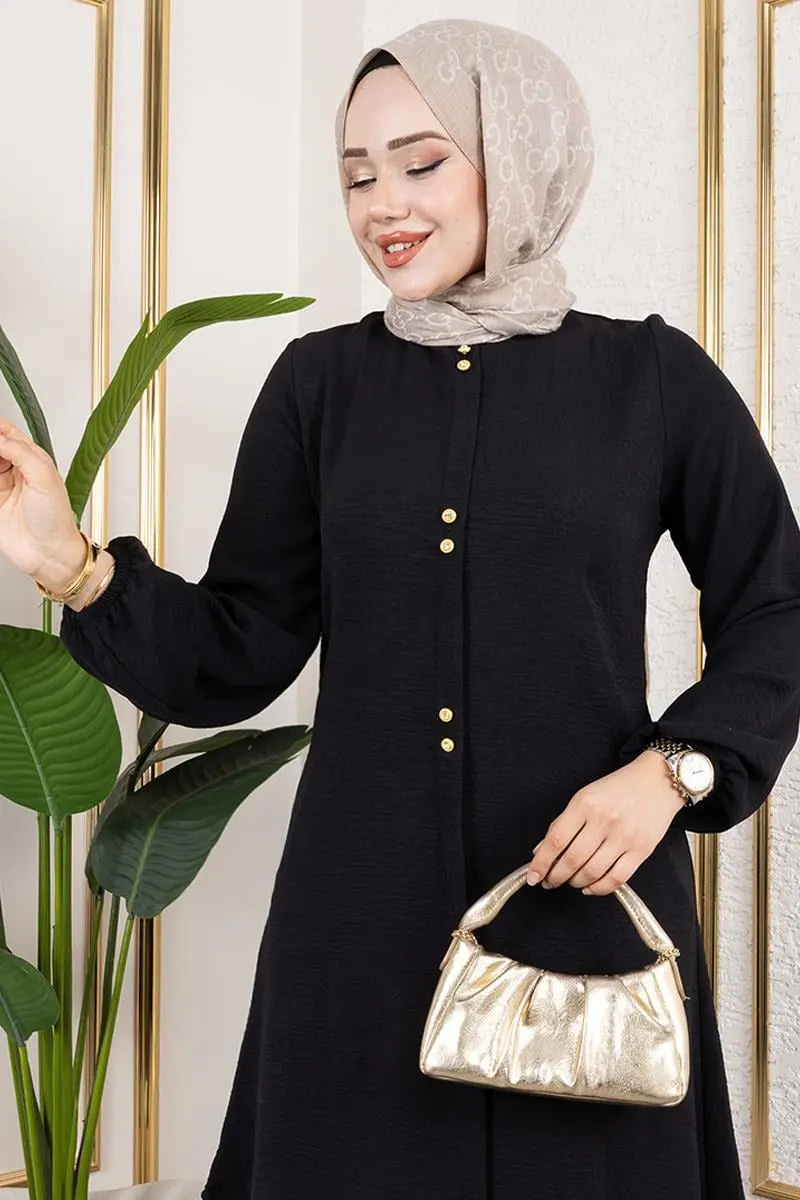 Aerobin Tunic With Button Detail-detail