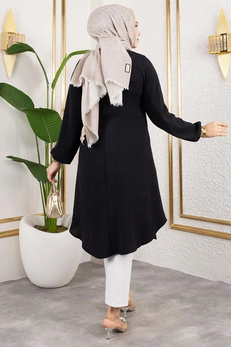 Aerobin Tunic With Button Detail-detail