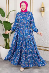 Asel Floral Viscose Dress