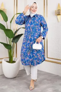 Asel Floral Viscose Tunic
