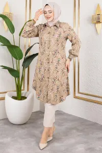 Asel Floral Viscose Tunic