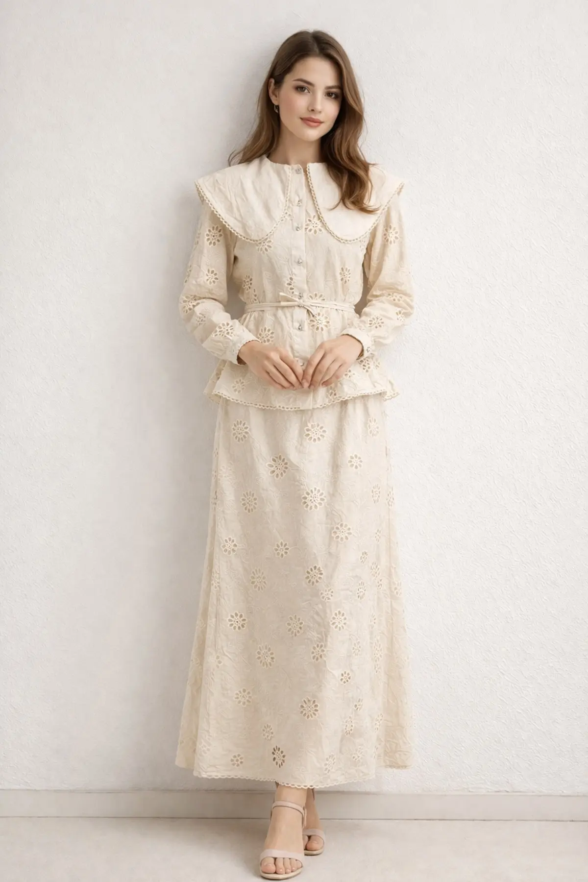 Baby Collar Lace Two-piece Set-detail