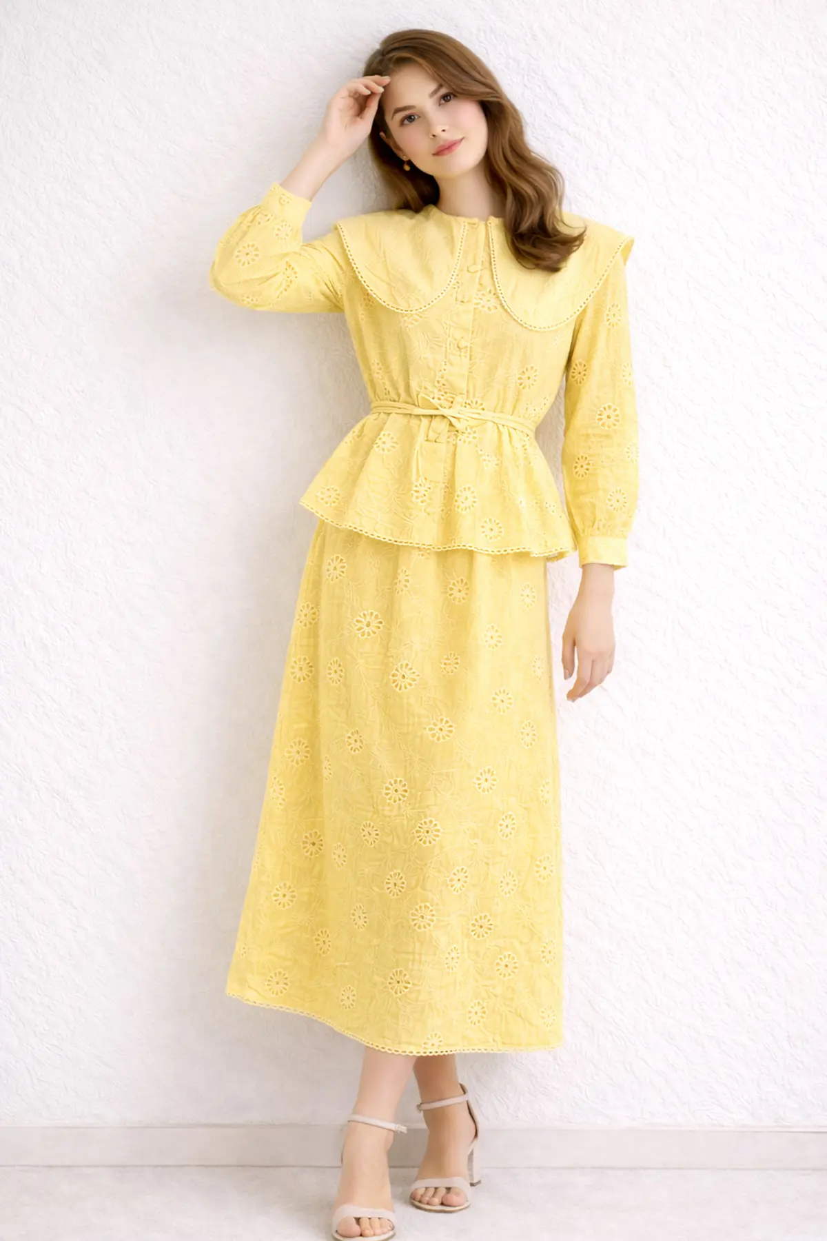 Baby Collar Lace Two-piece Set-detail